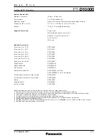 Preview for 4 page of Panasonic PT-D10000 Series Specifications