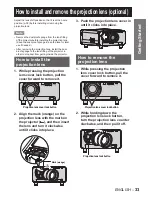 Предварительный просмотр 33 страницы Panasonic PT-D10000E Operating Instructions Manual