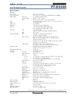 Preview for 2 page of Panasonic PT-D3500 - XGA DLP Projector Spec File