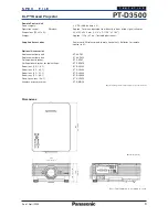 Preview for 3 page of Panasonic PT-D3500 - XGA DLP Projector Spec File