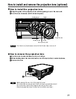 Предварительный просмотр 21 страницы Panasonic PT-D3500U Series Operating Instructions Manual