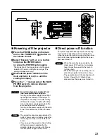 Предварительный просмотр 23 страницы Panasonic PT-D3500U Series Operating Instructions Manual