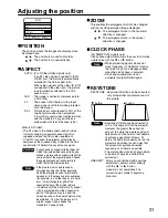 Предварительный просмотр 31 страницы Panasonic PT-D3500U Series Operating Instructions Manual