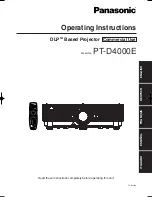 Panasonic PT-D4000E Operating Instructions Manual preview