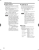 Preview for 34 page of Panasonic PT-D4000E Operating Instructions Manual