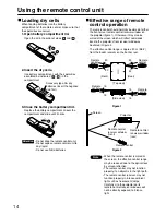 Preview for 14 page of Panasonic PT-D4000U Series Operating Instructions Manual