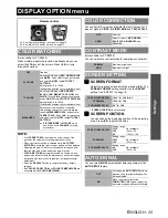 Preview for 25 page of Panasonic PT-D5000ELS Functional Instructions