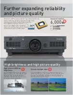 Предварительный просмотр 2 страницы Panasonic PT-D5700U - XGA DLP Projector Brochure