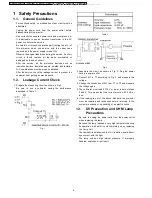 Preview for 4 page of Panasonic PT-D5700U - XGA DLP Projector Service Manual