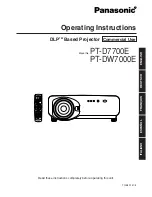 Panasonic PT-D7000E Operating Instructions Manual preview