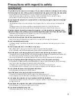 Preview for 5 page of Panasonic PT-D7000E Operating Instructions Manual