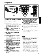 Preview for 35 page of Panasonic PT-D7500E Operating Instructions Manual