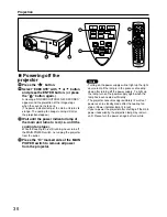 Preview for 36 page of Panasonic PT-D7500E Operating Instructions Manual