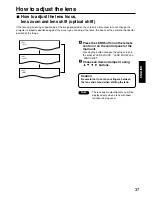 Preview for 37 page of Panasonic PT-D7500E Operating Instructions Manual