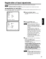 Preview for 41 page of Panasonic PT-D7500E Operating Instructions Manual