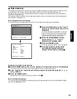 Preview for 43 page of Panasonic PT-D7500E Operating Instructions Manual