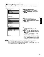 Preview for 59 page of Panasonic PT-D7500E Operating Instructions Manual