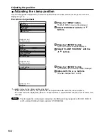 Preview for 60 page of Panasonic PT-D7500E Operating Instructions Manual