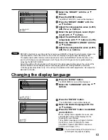 Preview for 63 page of Panasonic PT-D7500E Operating Instructions Manual