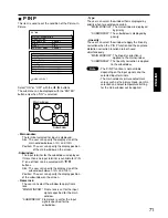 Preview for 71 page of Panasonic PT-D7500E Operating Instructions Manual