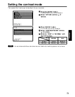 Preview for 73 page of Panasonic PT-D7500E Operating Instructions Manual