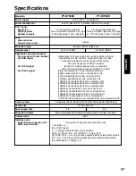 Preview for 97 page of Panasonic PT-D7500E Operating Instructions Manual