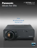 Panasonic PT-D7700 Brochure & Specs preview