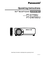 Panasonic PT-D7700 Operating Instructions Manual preview