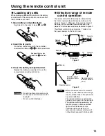 Preview for 15 page of Panasonic PT-D7700 Operating Instructions Manual