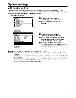 Preview for 71 page of Panasonic PT-D7700 Operating Instructions Manual