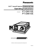 Panasonic PT-D9510E Operating Instructions Manual preview