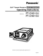Panasonic PT-D9510U Operating Instructions Manual preview