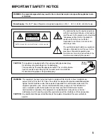 Preview for 5 page of Panasonic PT-D9510U Operating Instructions Manual