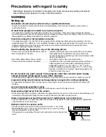 Предварительный просмотр 6 страницы Panasonic PT-D9510U Operating Instructions Manual