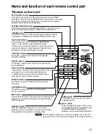 Предварительный просмотр 11 страницы Panasonic PT-D9510U Operating Instructions Manual