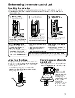 Предварительный просмотр 13 страницы Panasonic PT-D9510U Operating Instructions Manual