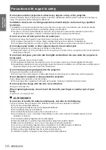 Preview for 10 page of Panasonic PT-DS100XE  ( ) Operating Instructions Manual