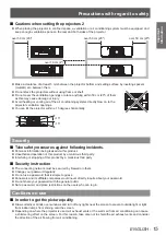 Preview for 15 page of Panasonic PT-DS100XE  ( ) Operating Instructions Manual