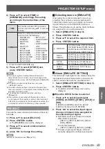 Preview for 83 page of Panasonic PT-DS100XE  ( ) Operating Instructions Manual