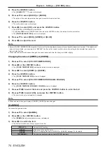 Preview for 74 page of Panasonic PT-DS12KE Operating Instructions Manual