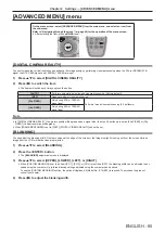 Preview for 85 page of Panasonic PT-DS12KE Operating Instructions Manual