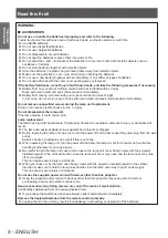 Preview for 6 page of Panasonic PT-DS20KE Operating Instructions Manual