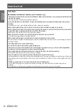 Preview for 8 page of Panasonic PT-DS20KE Operating Instructions Manual