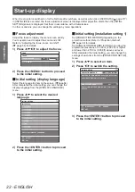 Preview for 22 page of Panasonic PT-DS20KE Operating Instructions Manual