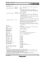 Preview for 3 page of Panasonic PT-DW10000 Specifications