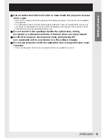 Preview for 9 page of Panasonic PT-DW100E Operating Instructions Manual