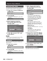 Preview for 82 page of Panasonic PT-DW100E Operating Instructions Manual