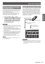 Предварительный просмотр 21 страницы Panasonic PT-DW105XEA Operating Instructions (Functional Manual)