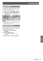 Предварительный просмотр 67 страницы Panasonic PT-DW105XEA Operating Instructions (Functional Manual)