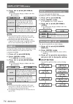 Предварительный просмотр 74 страницы Panasonic PT-DW105XEA Operating Instructions (Functional Manual)